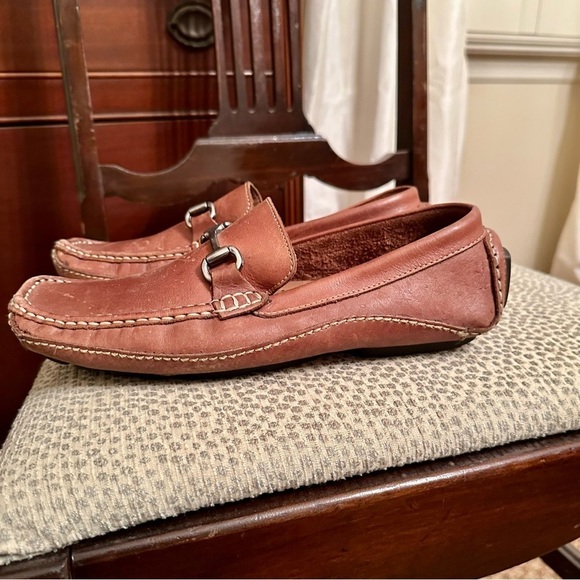 Clarks England Men's Brown Leather Comfort Bit Loafers Size 7.5 M 71288 - Picture 2 of 8